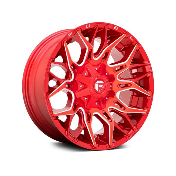 FUEL® - D771 TWITCH 1PC Candy Red with Milled Accents - imagine 2